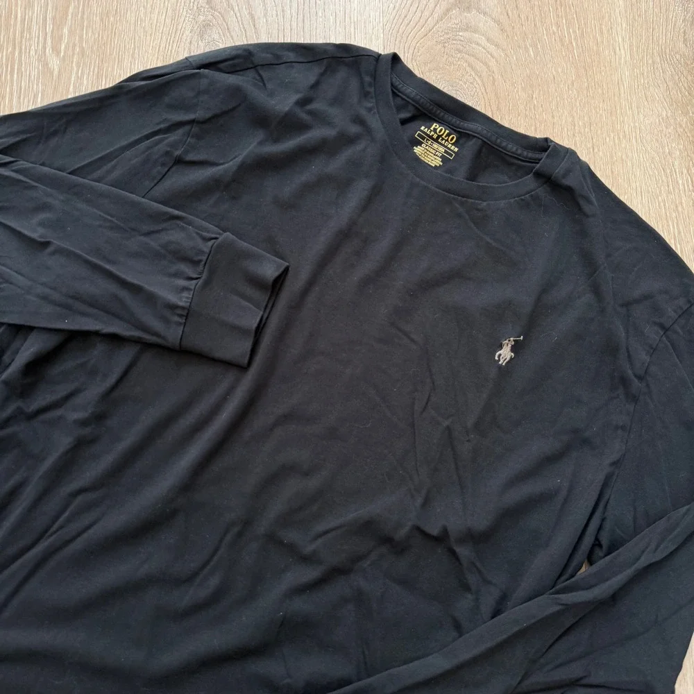 Polo Ralph‎ Lauren Classic Fit Long Sleeve T-Shirt Mens Large Black Pony Logo